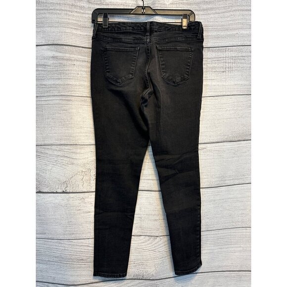 Mossimo Black Denim Mid Rise Skinny Jeans Size 6 - Picture 3 of 3